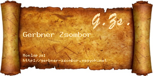 Gerbner Zsombor névjegykártya